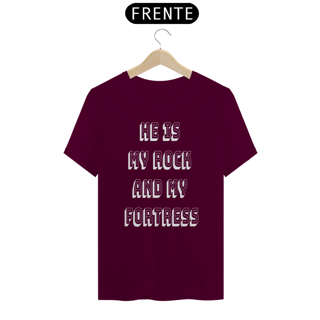 Nome do produto Camiseta He is my rock and my fortress