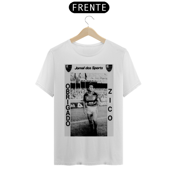 T-SHIRT CAPA JORNAL DOS SPORTS DESPEDIDA ZICO