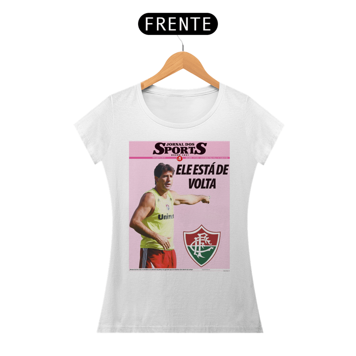 Nome do produto: CAMISA FEMIININA RENATO GAÚCHO TÉCNICO DO FLUMINENSE 2009