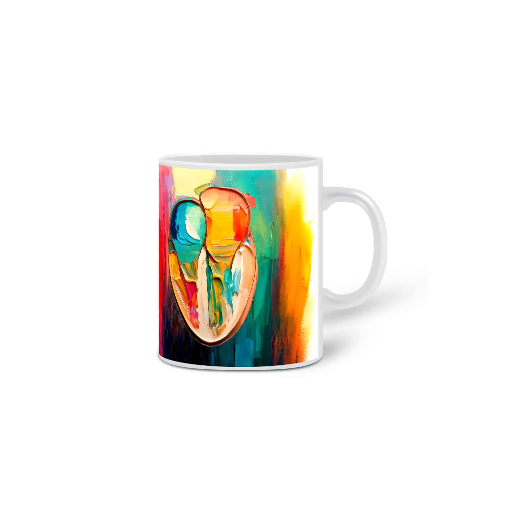 Nome do produto: CANECA - CORAÇÃO QUATRO CÂMERAS
