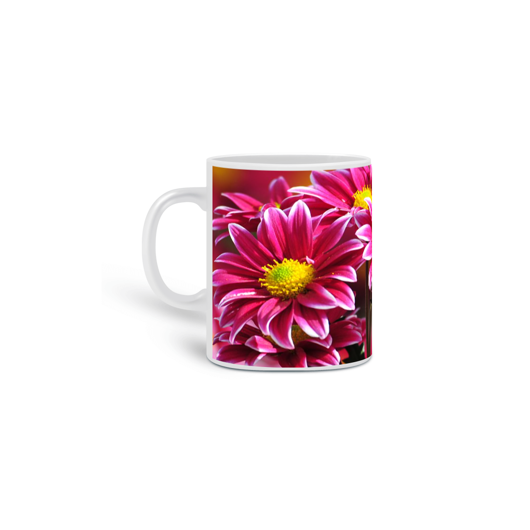 Caneca  Flor Rosa 