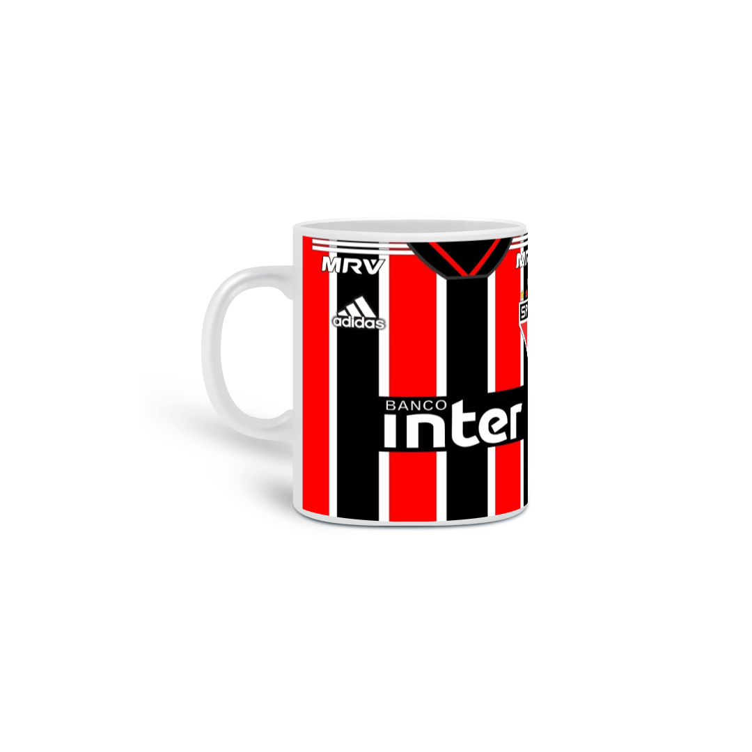 Caneca Sao paulo camiseta 10 Vermelha e preto