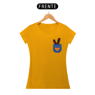 Nome do produto Baby Look Bolso de Chocolate