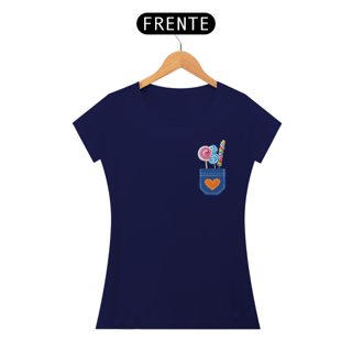 Nome do produto Baby Look Bolso de Pirulito
