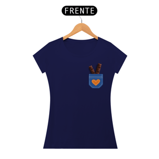 Nome do produto Baby Look Bolso de Chocolate