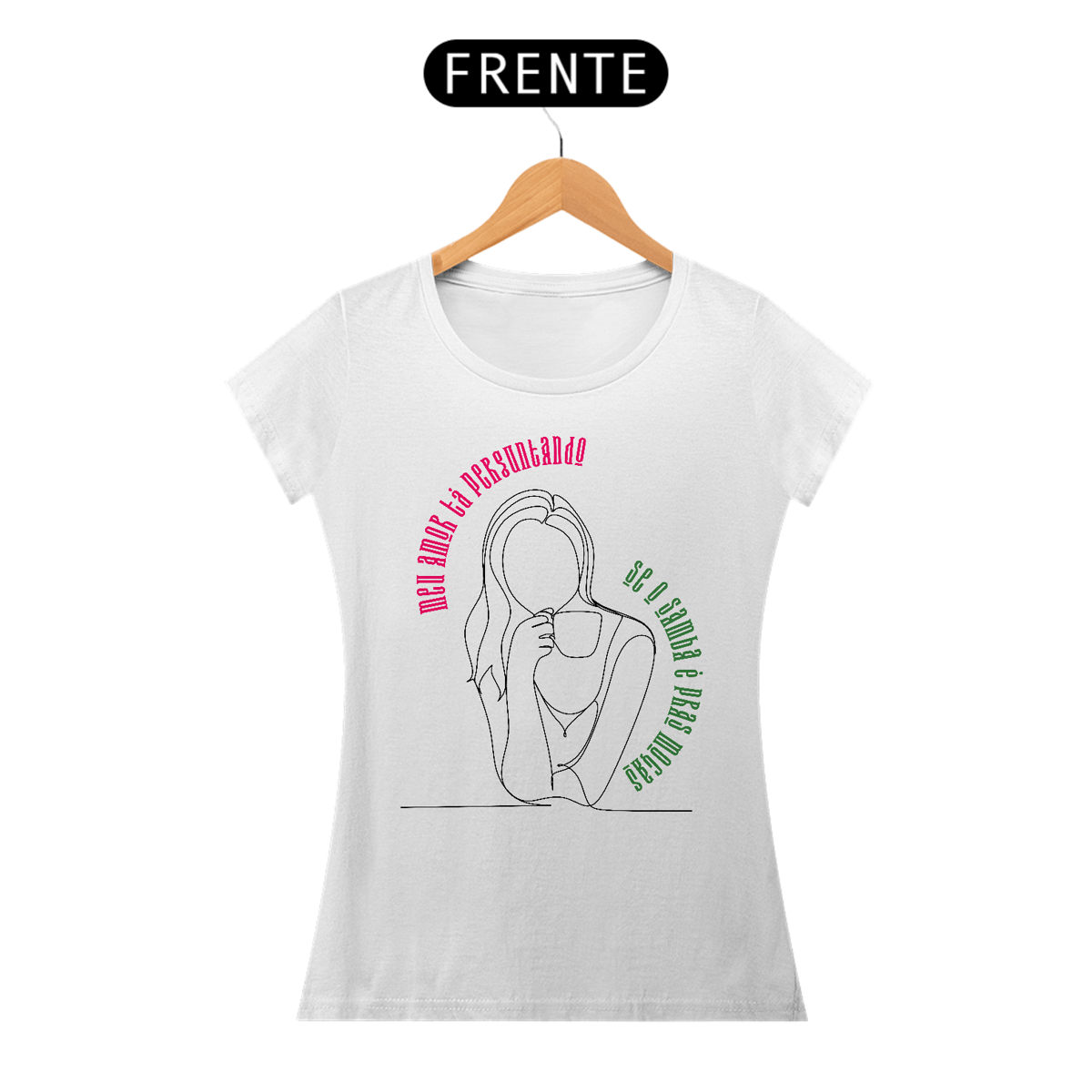 Nome do produto: Baby Look Meu Amor Tá Perguntando
