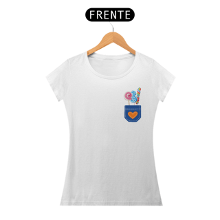 Nome do produto Baby Look Bolso de Pirulito