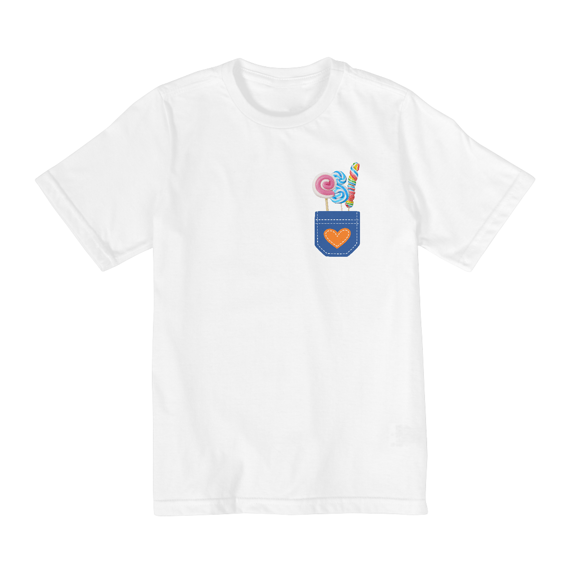 Camiseta Infantil Bolso de Pirulito