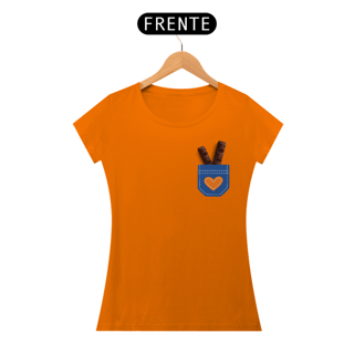 Nome do produto Baby Look Bolso de Chocolate