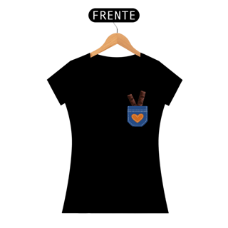 Nome do produto Baby Look Bolso de Chocolate
