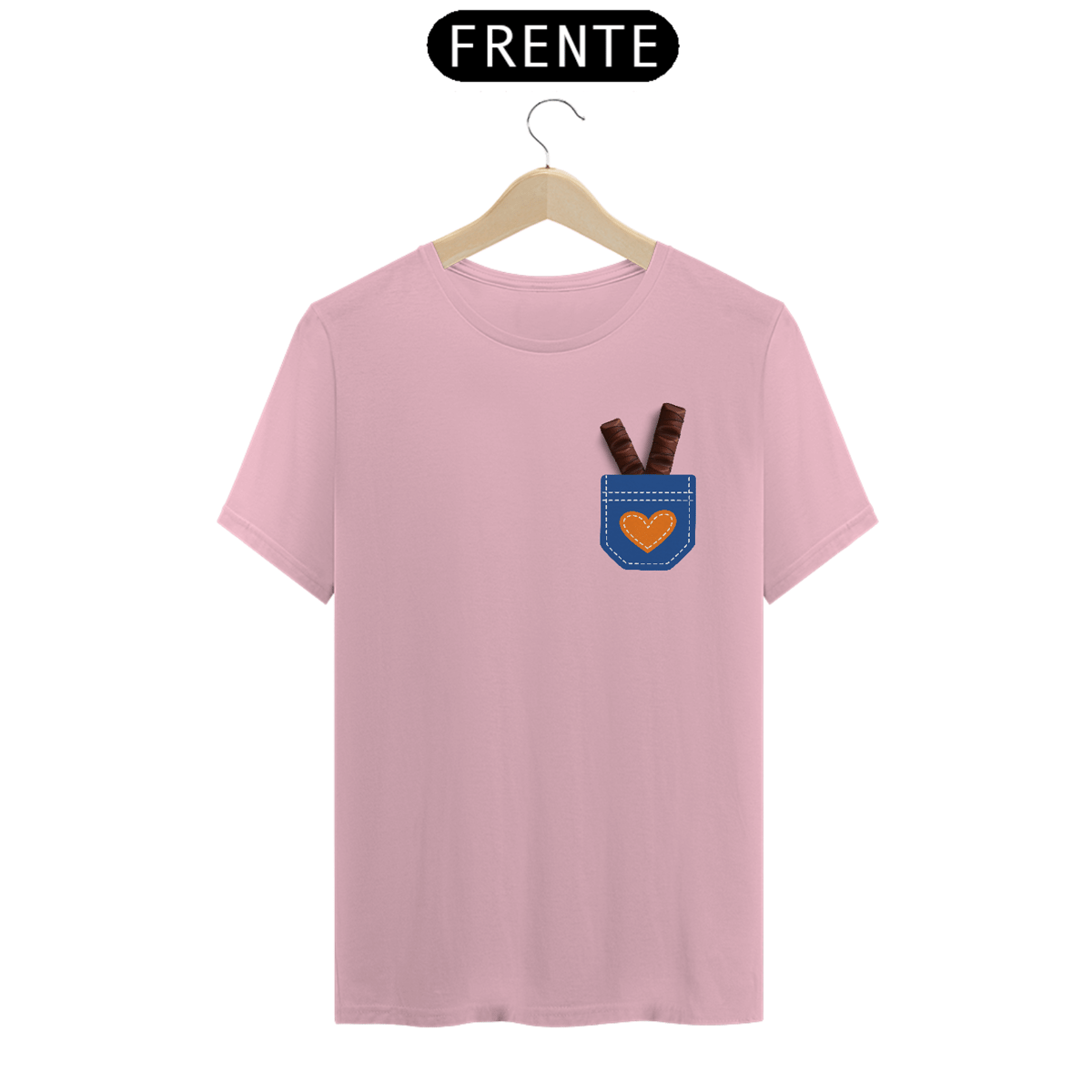 Nome do produto: Camiseta Bolso de Chocolate