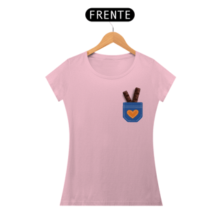Nome do produto Baby Look Bolso de Chocolate