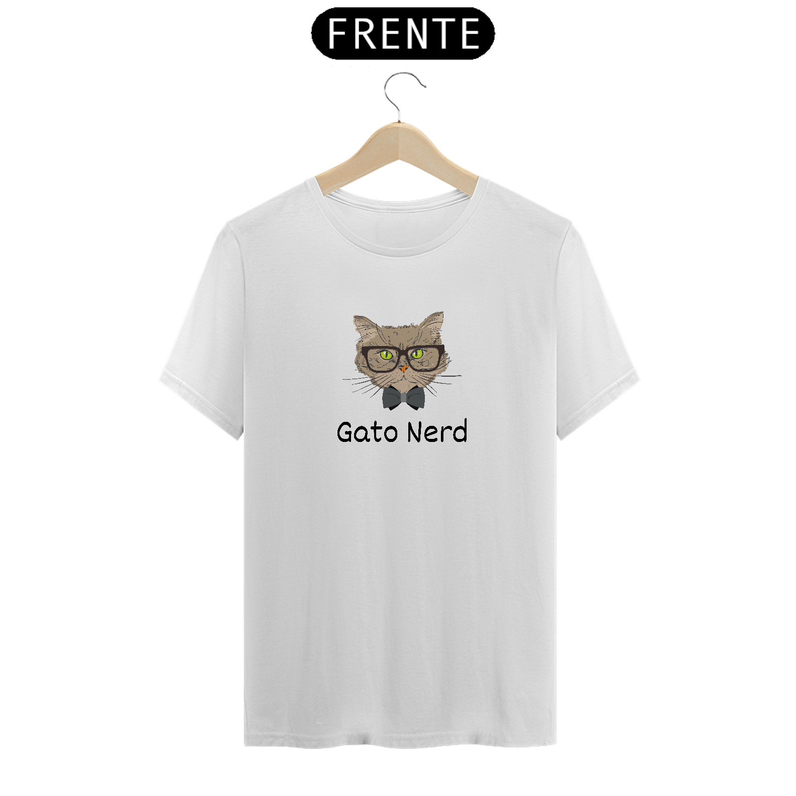 Camiseta 'Gato Nerd'