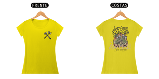 Nome do produto Camiseta Xangô - Venham Saudar o Rei - Tecidos Claros - Feminina