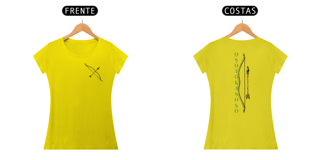 Nome do produto Camiseta Oxóssi - O Caçador de uma flecha só - Tecidos Claros - Feminina