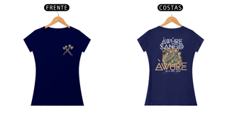 Nome do produto Camiseta Xangô - Venham Saudar o Rei - Tecidos Escuros - Feminina