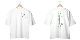 Nome do produto Oxóssi - O Caçador de uma flecha só - Camiseta Oversized - Tecidos Claros