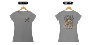 Nome do produto Camiseta Xangô - Venham Saudar o Rei - Tecidos Claros - Feminina