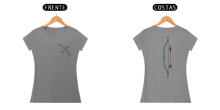 Nome do produto Camiseta Oxóssi - O Caçador de uma flecha só - Tecidos Claros - Feminina