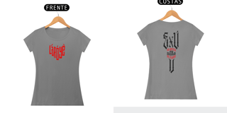 Nome do produto Exú na Defesa - Camisa Feminina - Tecidos Claros