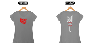 Nome do produto Exú na Defesa - Camisa Feminina - Tecidos Escuros