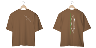 Nome do produto Oxóssi - O Caçador de uma flecha só - Camiseta Oversized - Tecidos Escuros