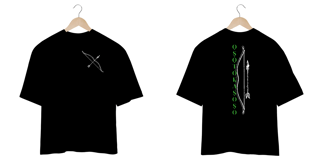 Nome do produto Oxóssi - O Caçador de uma flecha só - Camiseta Oversized - Tecidos Escuros