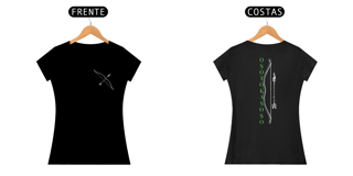 Nome do produto Camiseta Oxóssi - O Caçador de uma flecha só - Tecidos Escuros - Feminina