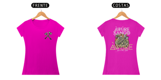 Nome do produto Camiseta Xangô - Venham Saudar o Rei - Tecidos Escuros - Feminina