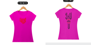 Nome do produto Exú na Defesa - Camisa Feminina - Tecidos Claros