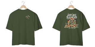 Nome do produto Xangô - Venham Saudar o Rei - Camiseta Oversized - Tecidos Escuros