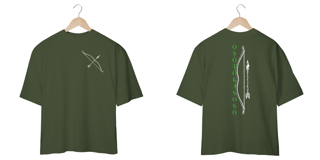 Nome do produto Oxóssi - O Caçador de uma flecha só - Camiseta Oversized - Tecidos Escuros