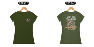 Nome do produto Camiseta Xangô - Venham Saudar o Rei - Tecidos Escuros - Feminina