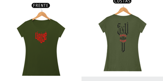 Nome do produto Exú na Defesa - Camisa Feminina - Tecidos Claros