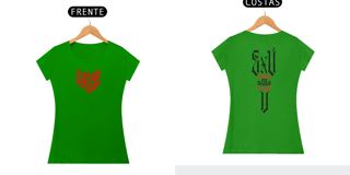 Nome do produto Exú na Defesa - Camisa Feminina - Tecidos Claros