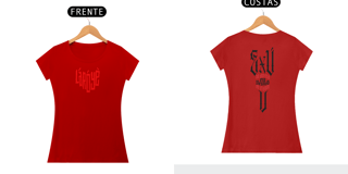 Nome do produto Exú na Defesa - Camisa Feminina - Tecidos Claros
