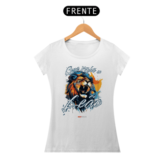 Nome do produto Série “Que Ruja o Leão” – A Voz da Vitória - Camiseta Feminina