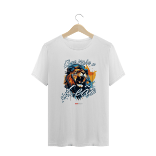 Nome do produto Série “Que Ruja o Leão” – A Voz da Vitória - Camiseta Plus Size
