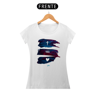 Nome do produto  Cruz = Amor - Purifixe - Camiseta Feminina