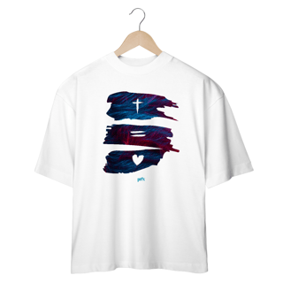 Nome do produto Cruz = Amor - Purifixe - Camiseta Oversized
