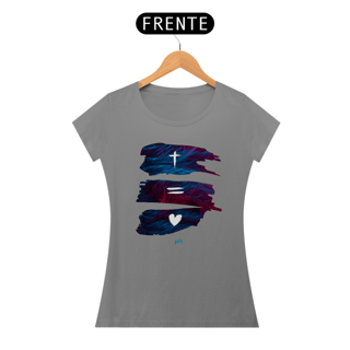 Nome do produto  Cruz = Amor - Purifixe - Camiseta Feminina