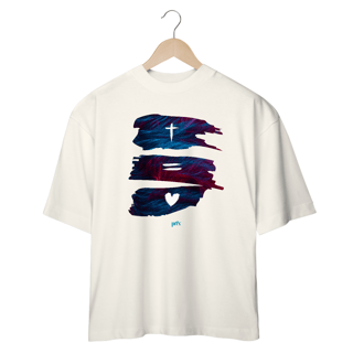 Nome do produto Cruz = Amor - Purifixe - Camiseta Oversized