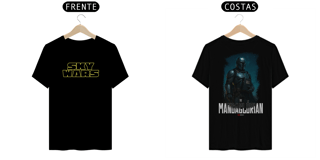 Nome do produto Sky Wars – The Mandaglórian - Camiseta Unissex - Frente e Costas