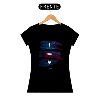 Nome do produto  Cruz = Amor - Purifixe - Camiseta Feminina