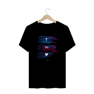 Nome do produto Cruz = Amor - Purifixe - Camiseta Plus Size