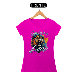 Nome do produto Série “Que Ruja o Leão” – A Voz da Vitória - Camiseta Feminina