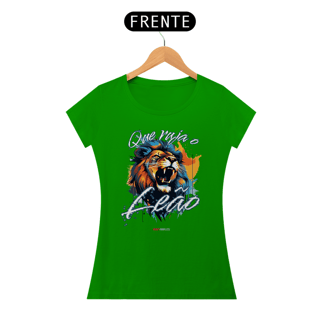 Nome do produto Série “Que Ruja o Leão” – A Voz da Vitória - Camiseta Feminina