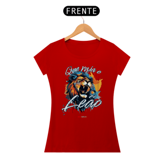 Nome do produto Série “Que Ruja o Leão” – A Voz da Vitória - Camiseta Feminina