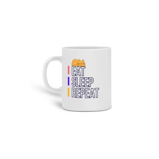 Nome do produto Caneca Eat Sleep Repeat