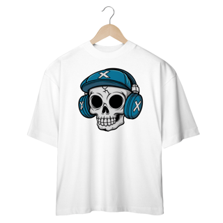 Nome do produtoCamiseta Oversized - Caveira Headset